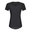 Quick Dry Plain T-Shirts Back Mesh Bow Regular Fit Sports Tech Run Tee For Women